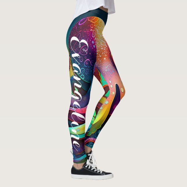 Legging Personalize sua própria legenda Yoga com o Impress (Direita)