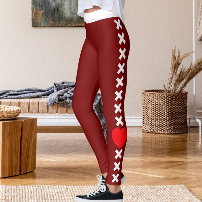 Legging Personalized Happy Valentine's Day Pet Lovers Red (Criador carregado)