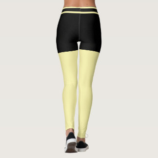 Legging Personalized Modern Black And Cream Stripes Gift