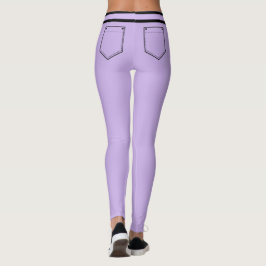 Legging Personalized Name Purple Black Stripes Fun Gift