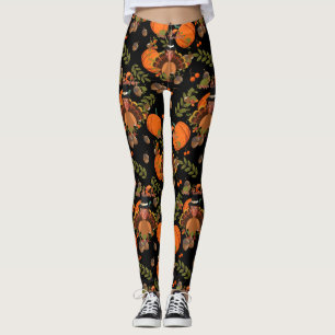 Legging peru preto do trunfo da acção de graças