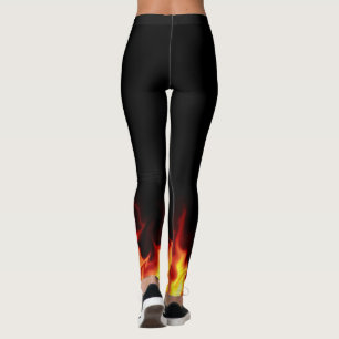 Legging Pés Nas Pernas De Fogo