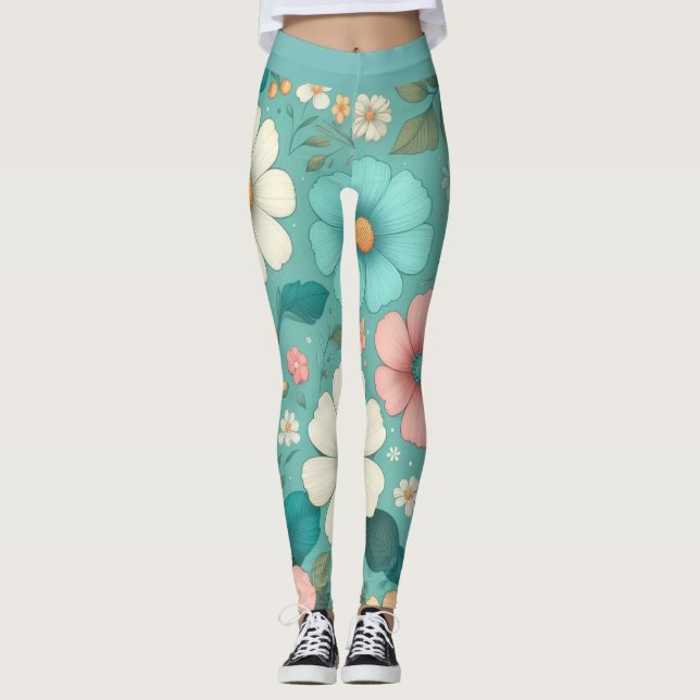 Legging Pétalas de Pastel (Frente)