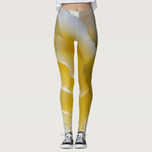 Legging Pétalas de rosa amarela