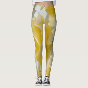 Legging Pétalas de rosa amarela