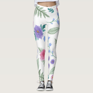Legging pétalas de rosa e flores e design