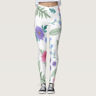 Legging pétalas de rosa e flores e design