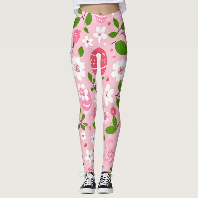 Legging Pétalas e Ovos Pintados (Frente)