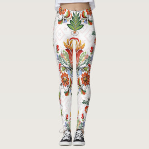 Legging Petrykivka: Flores Ucranianas.