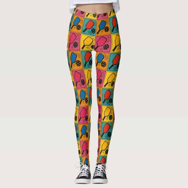 Legging Pickleball Bold Andy Warhol - Padrão (Frente)