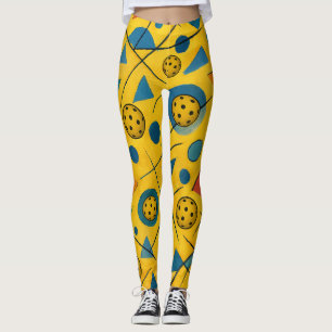 Legging Pickleball Bold Wassily Kandinsky Style Padrão