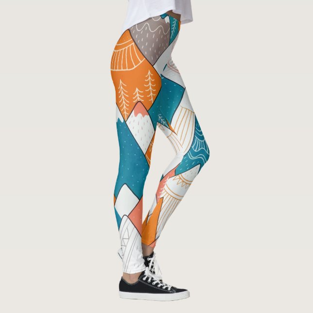 Legging Picos de Montanha Viagem do Mundo de Acampamento d (Direita)