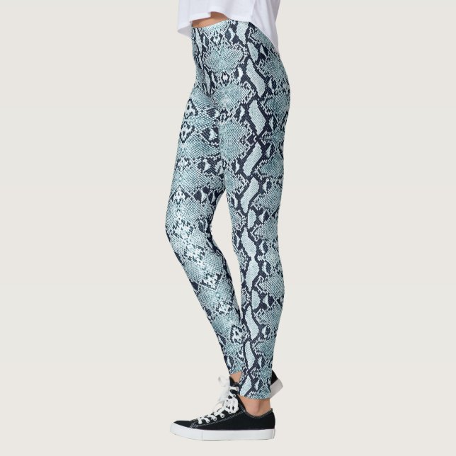 Legging Picthon Sakeskin Desvanecido De Gelo Azul (Esquerda)