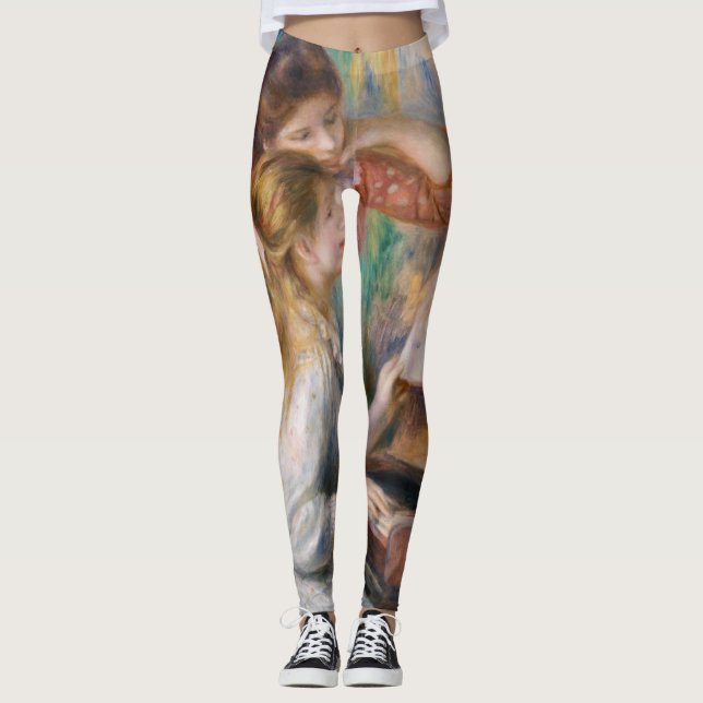 Legging Pierre Auguste Renoir - Jovens Meninas no Piano (Frente)