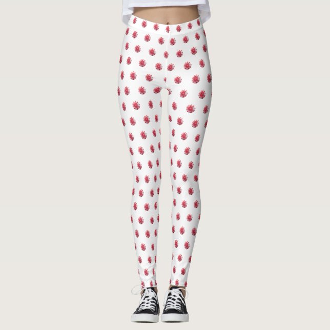 Legging Pimenta festiva de Natal doce (Frente)