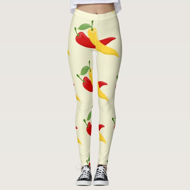 Legging Pimentões Verdes Amarelas Vermelhas Thunder_Cove (Frente)