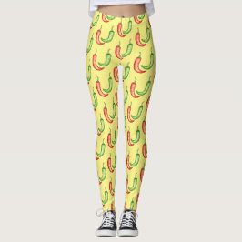 Legging Pimentos De Mola Vermelha E Verde