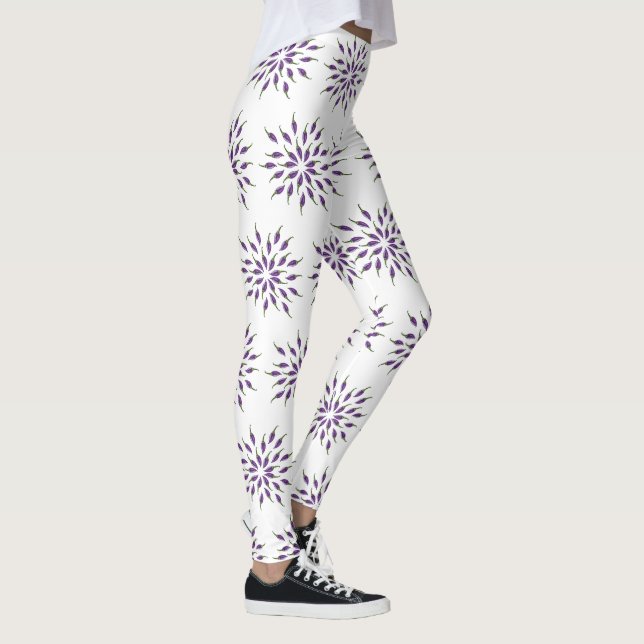 Legging Pimentos roxos - Arte de mandala (Direita)