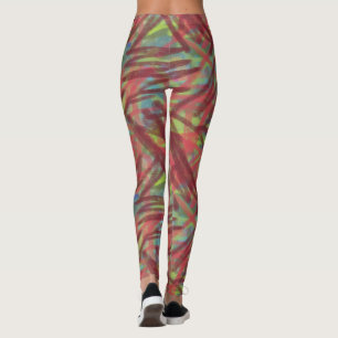 Legging Pincel de pintura do Grafite abstrato