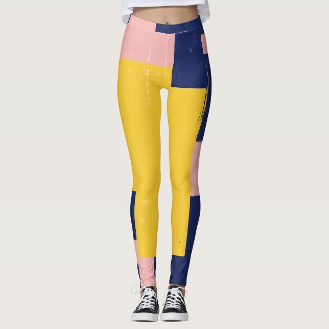 Legging Pincelada Abstrata Retro (14) (Frente)