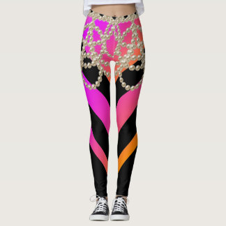 LEGGING PINCO QUENTE PINTO PRETO CHEVRON GLITTER GIRLY PAR