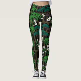 Legging Pine, bamboo, cherry blossoms and tortoiseshell