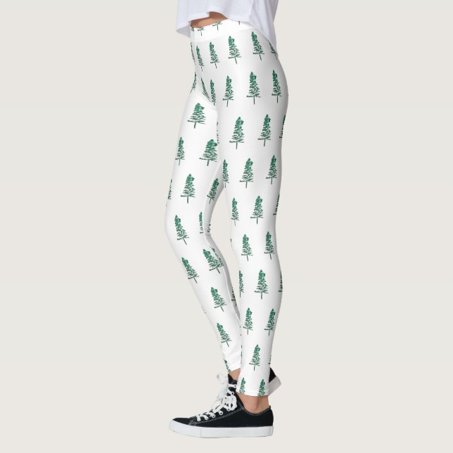 Legging Pine de Aquarela Natal (Esquerda)
