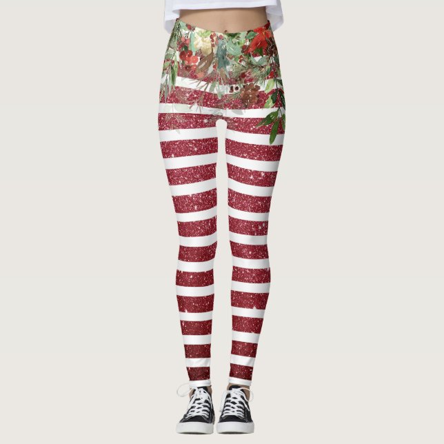 Legging Pine de Natal - Feriado - Pinheira Vermelha (Frente)
