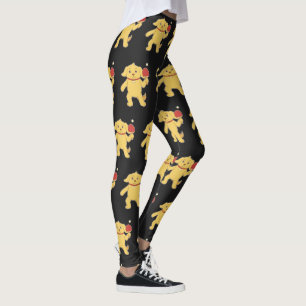 Legging Ping Pong Mesa a preto para o jogador feminino L