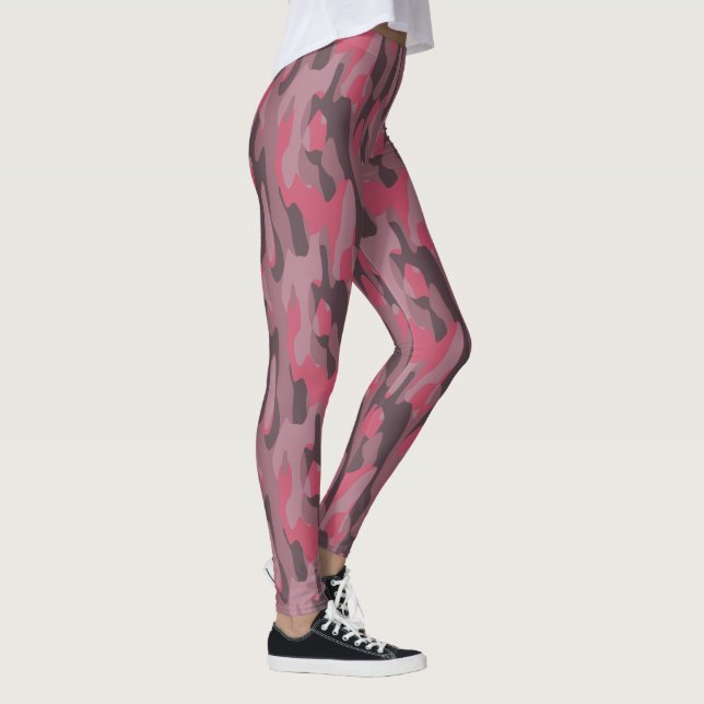 Legging pink and mauve Camo abstract (Direita)