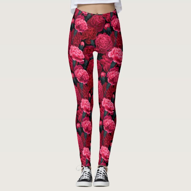 Legging Pink and Red Gym Carnation Fantasy Moms Mothers  (Frente)