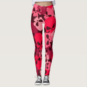 Legging Pink Army Skull Camouflage Patterno Allover Leggin