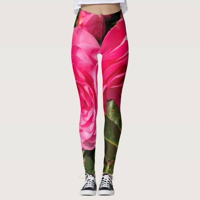 Legging Pink Camellia (Frente)