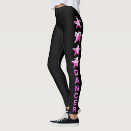 Legging PINK DANCER bonito E PEDAÇOS DE BALLERINA