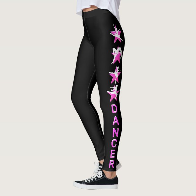 Legging PINK DANCER bonito E PEDAÇOS DE BALLERINA (Esquerda)