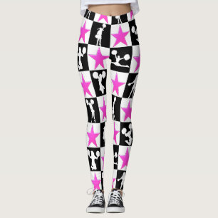 LEGGING PINK E CHEERLEADERES PRETOS
