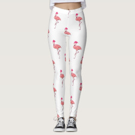 Legging Pink Flamingo Santa Claus