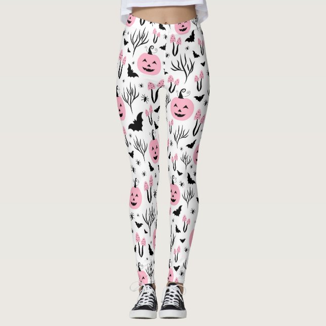 LEGGING PINK HALLOWEEN PUMPKINS E COGUMELOS (Frente)