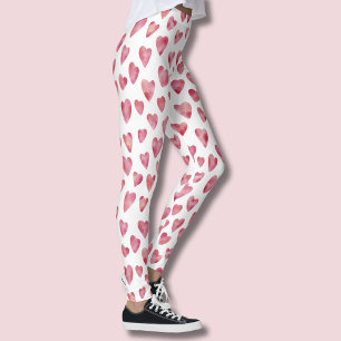 Legging Pink Love Heart Pattern