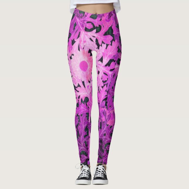 LEGGING PINK PURPER DAISY / MARGUERITE / MARGHERITA (Frente)