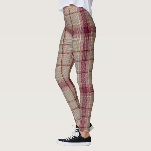 Legging Pink Tartan Natal (Esquerda)