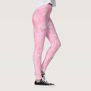 Legging Pink Watercolor Swirls