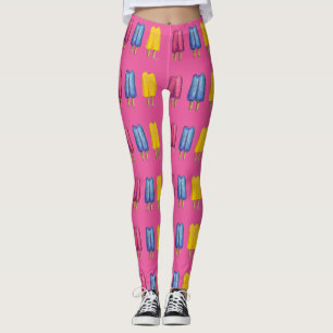 Legging Pink Watercolor Twin Pop picice Popsicles Foodie