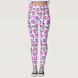 Legging PINOS bonito DE LISTA DE PADRÕES