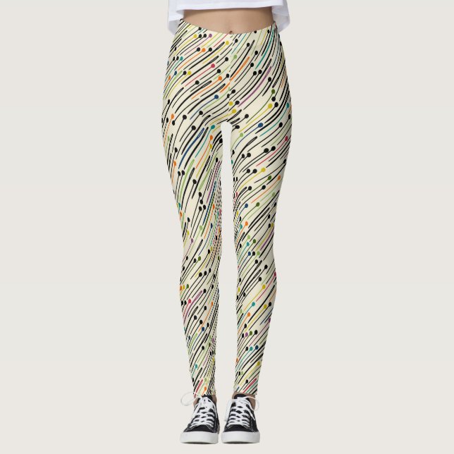Legging pinos e agulhas múltiplos (Frente)