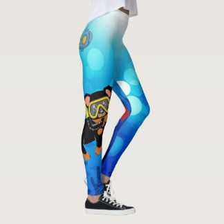 Legging Pinscher diminuto (Pin do minuto) sob o mar