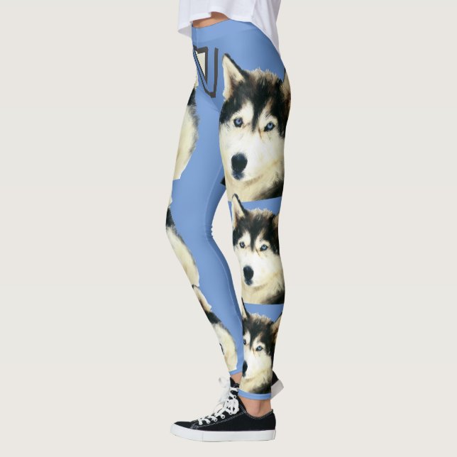 Legging Pintadas Pernas Azuis Bonito Siberianas (Esquerda)