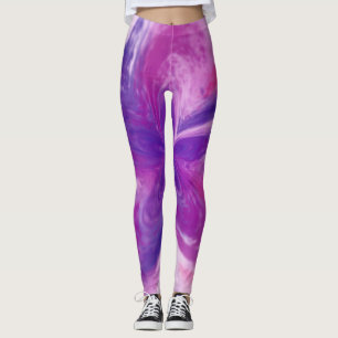 Legging Pintado Abstrato Fantasy Flower Watercolor