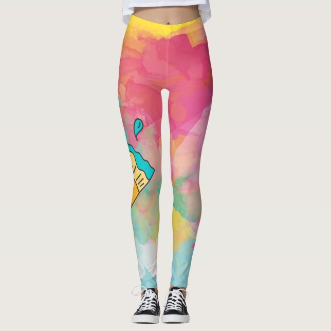 Legging pintado com pincel (Frente)