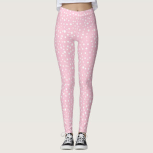 Legging Pintado Pintado com Pastel - Padrão de Pontos Molh